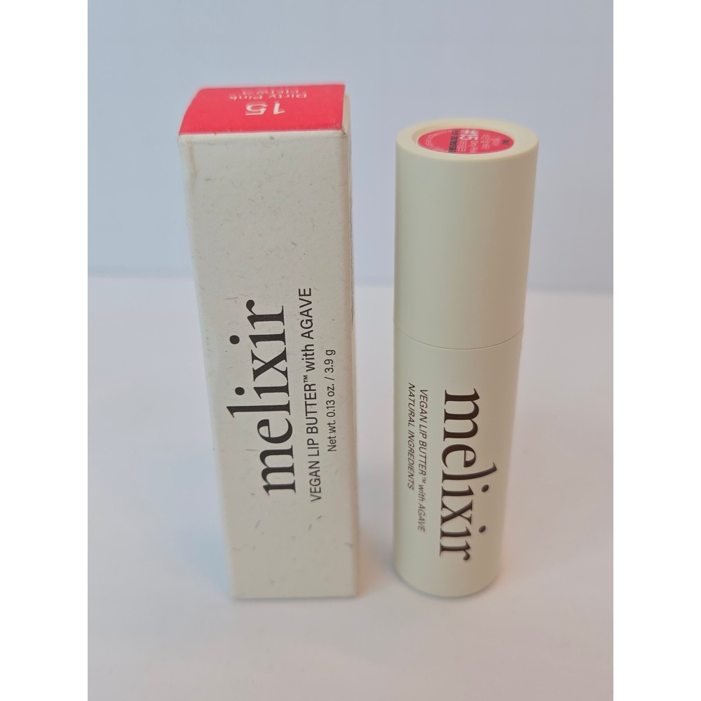 Melixir Vegan Lip‎ Butter with Agave 15 Dirty Pink Tinted Lip Balm 0.13oz NIB